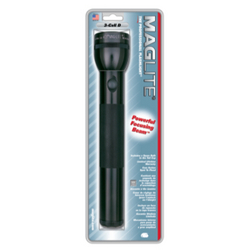 3 D Cell Flashlight, Black