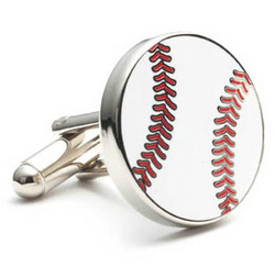 Baseball Themed Executive Cufflinks w/Jewelry Box by Cuff Links.