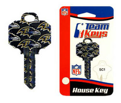 Schlage NFL House Key -Baltimore Ravens