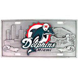 Miami Dolphins - 3D NFL License Plate