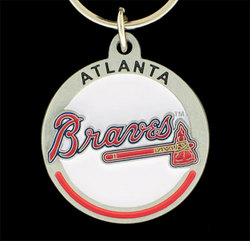 Zinc Team Logo Key Ring - Braves